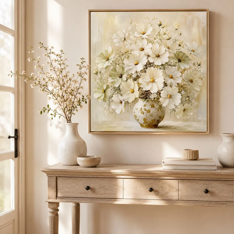 Elegante florale Leinwandkunst