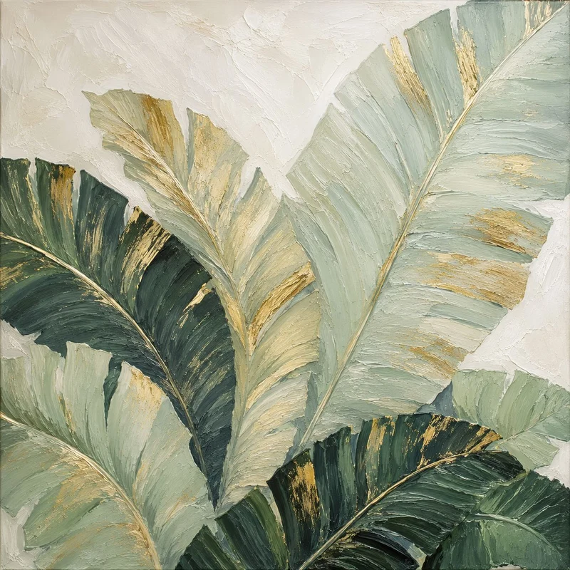 Elegante Botanische Leinwand Wandkunst