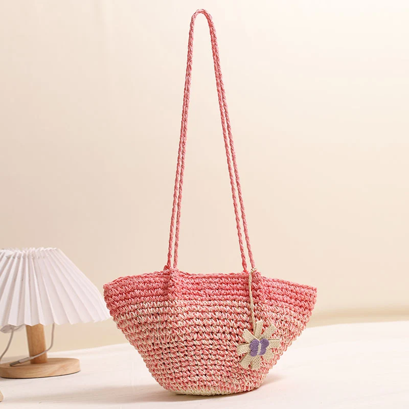 Moderne handgefertigte Handtasche mit Blumenakzent Skanto
