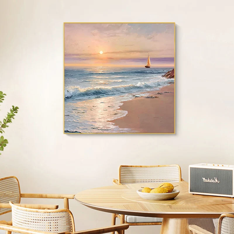 Küsten Sonnenuntergang Seestück Leinwandkunst