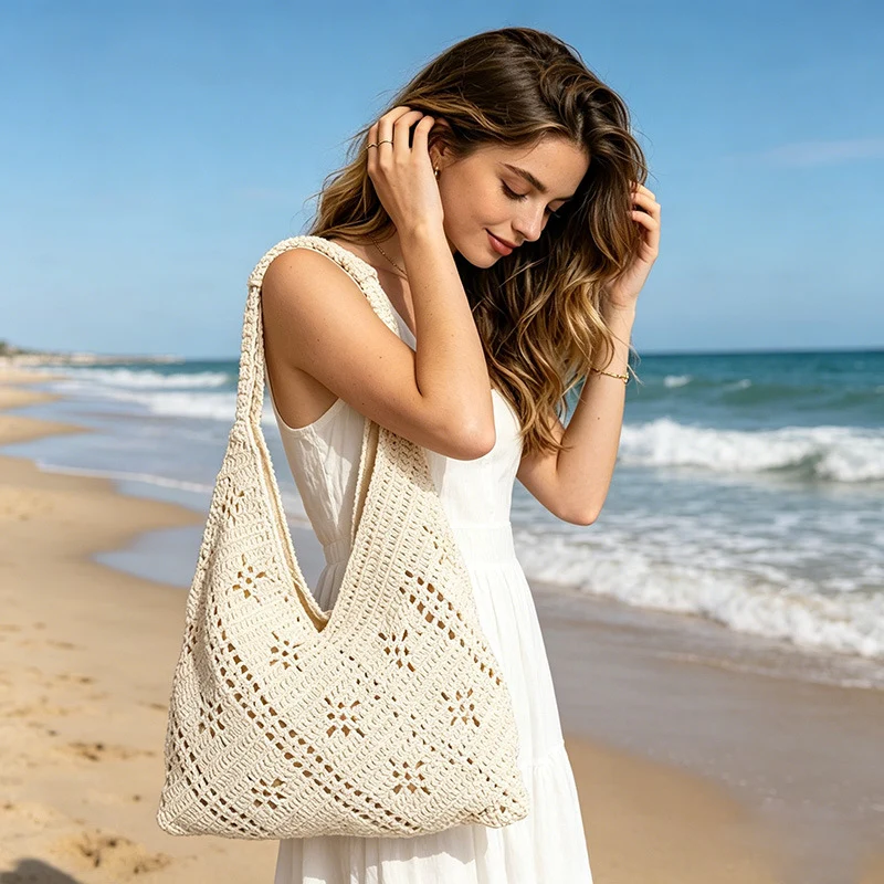 Handgeknüpfte V-Design Tote Bag Skanto