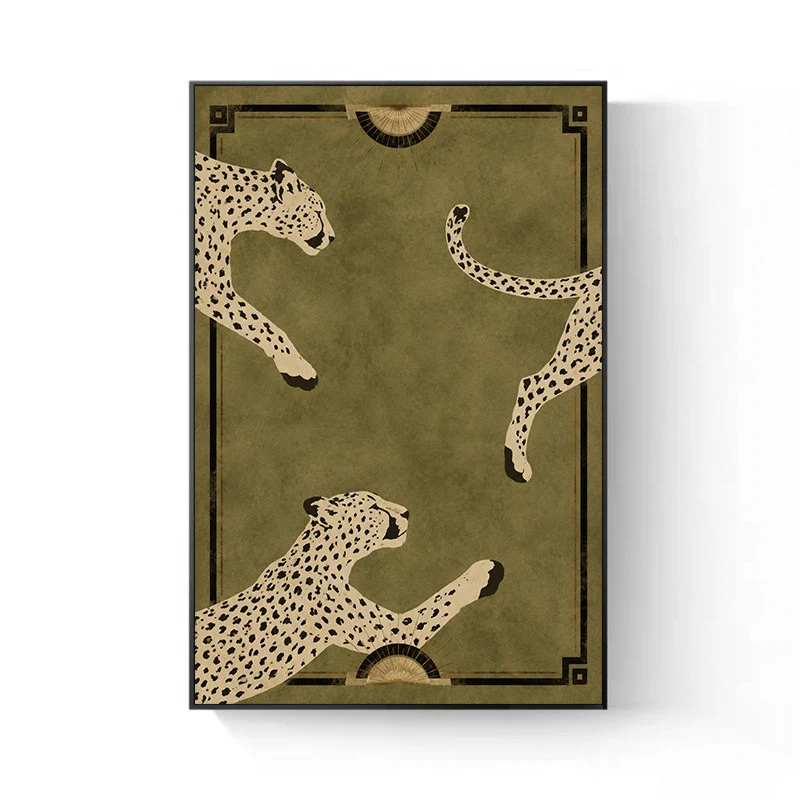 Dekorative Leopardenmuster Wandkunst