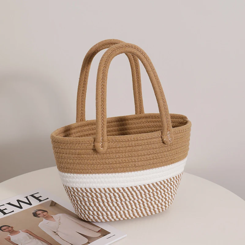 Moderne Handtasche aus geflochtenem Textil Skanto