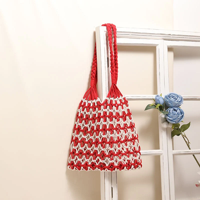 Handgeknüpfte Tragetasche und Strandtasche Skanto