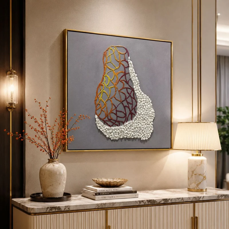 Künstlerische Texturierte Wandkunst für Zuhause