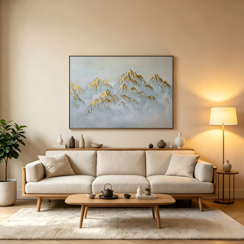 Abstracte Berglandschaft Wandkunst