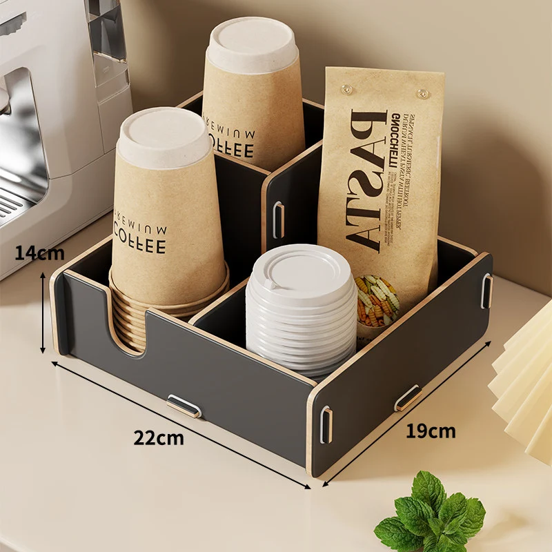 Mehrstufiger Küchenarbeitsplatz Kaffee-Station Organizer mit modularen Trennwänden