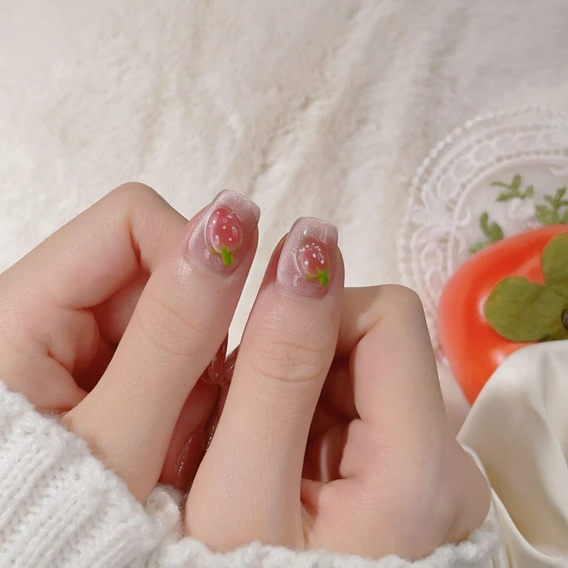 Künstlerisches Blumen-Design Press-On Nägel