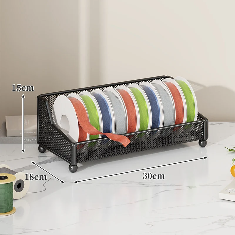 Metallnetzband und Bandspule Organizer mit integriertem Scherenslot