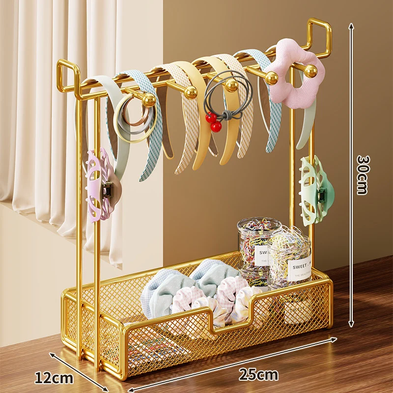 Haarband und Haarschmuck Organizer Ständer mit Mesh-Aufbewahrungsschale