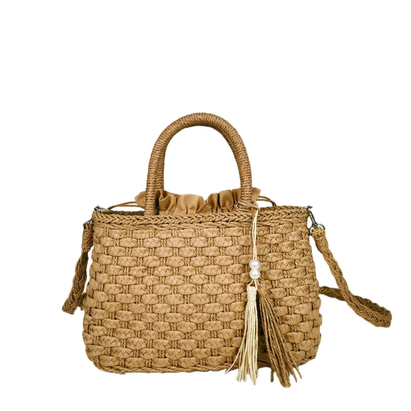 Gewebte Handtasche mit Kordelzug Skanto