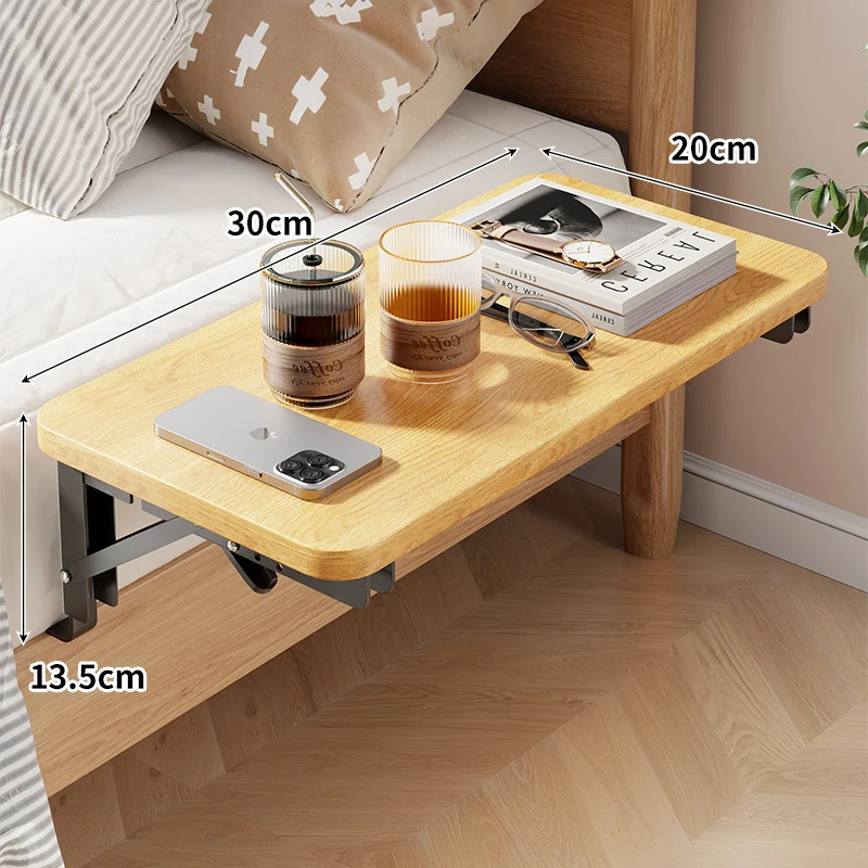 Faltbares Nachttischregal-Tisch mit platzsparendem ausziehbarem Halter