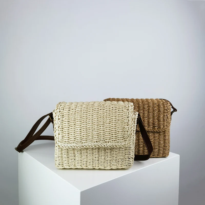 Stylische Rattan-Umhängetasche Skanto