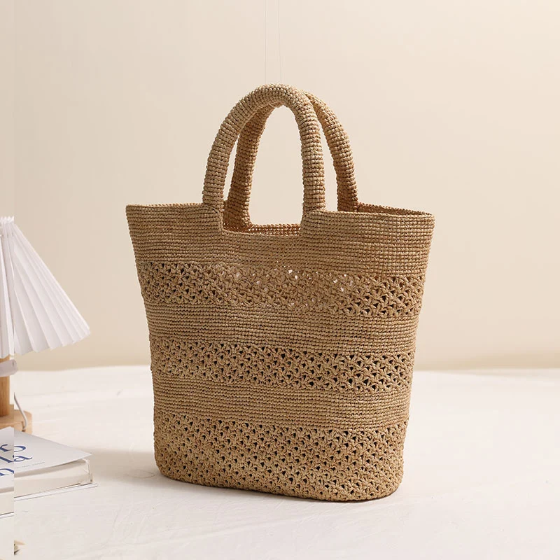 Handgemachte Strandtasche aus gewebtem Naturmaterial Skanto