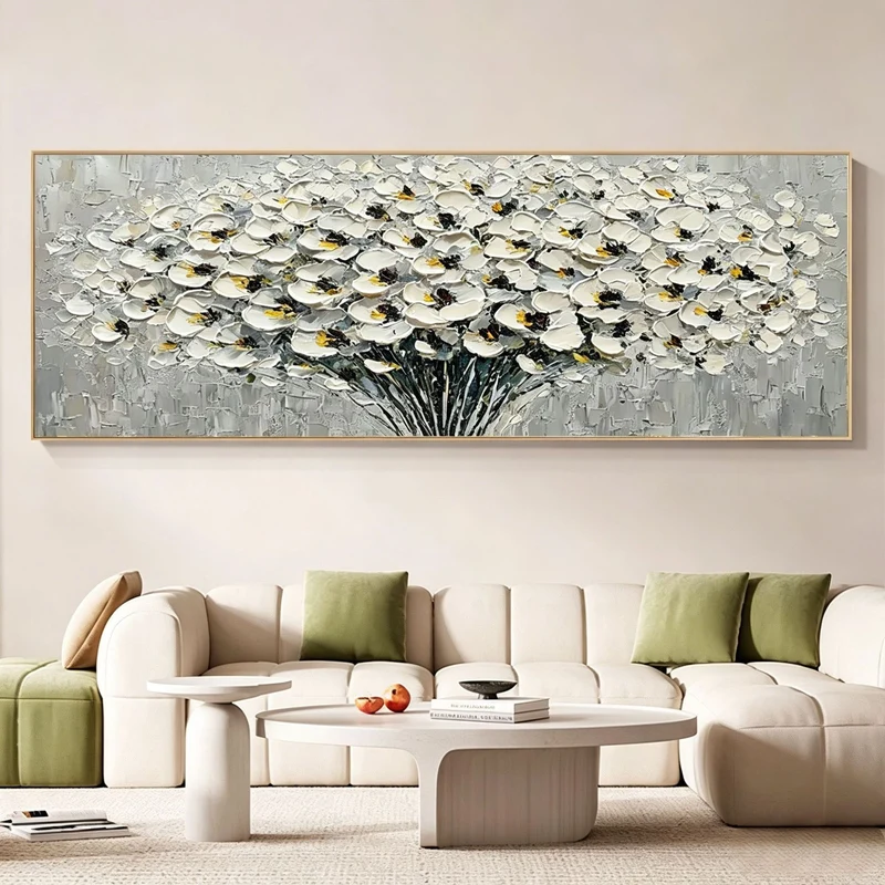 Abstrakte Blumenleinwandkunst für Zuhause