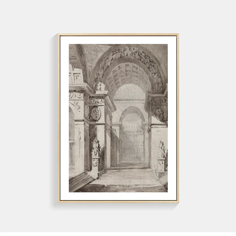 Architektonischer Kunstdruck für Wohnkultur