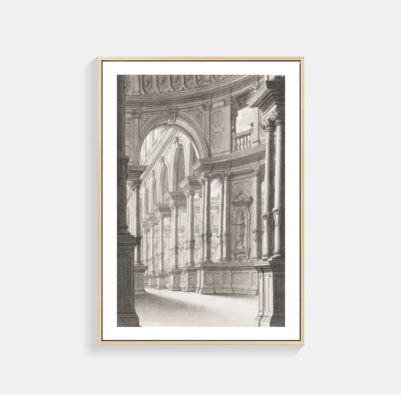 Architektonischer Kunstdruck für Wohnkultur