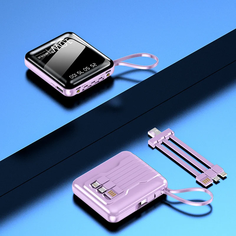 Tragbare Powerbank mit Digitalanzeige und multifunktionalem Kabel Skanto