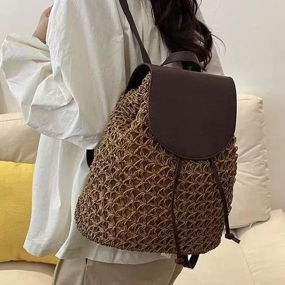 Handgefertigte Rucksacktasche aus Naturmaterial Skanto