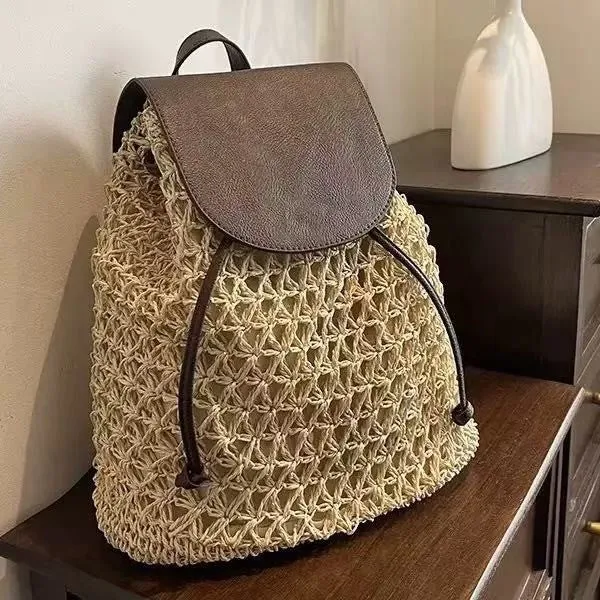 Handgefertigte Rucksacktasche aus Naturmaterial Skanto