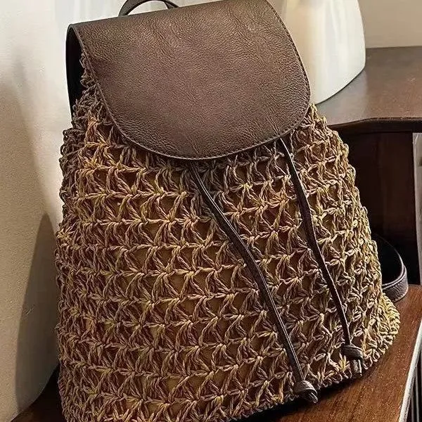 Handgefertigte Rucksacktasche aus Naturmaterial Skanto