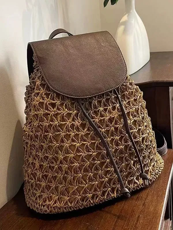 Handgefertigte Rucksacktasche aus Naturmaterial Skanto