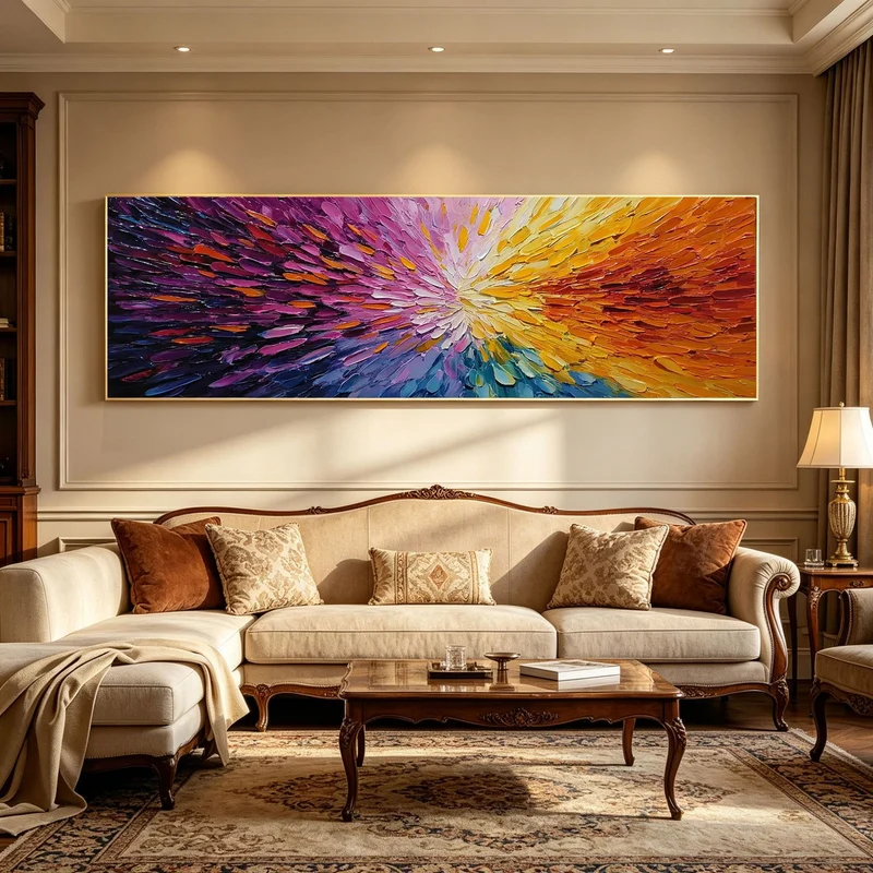 Abstrakte expressionistische Leinwandkunst für Innenräume