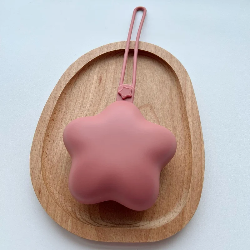 Silicone-Stern-Beißring mit Sicherheitsgurt und Schnellverschlussclip