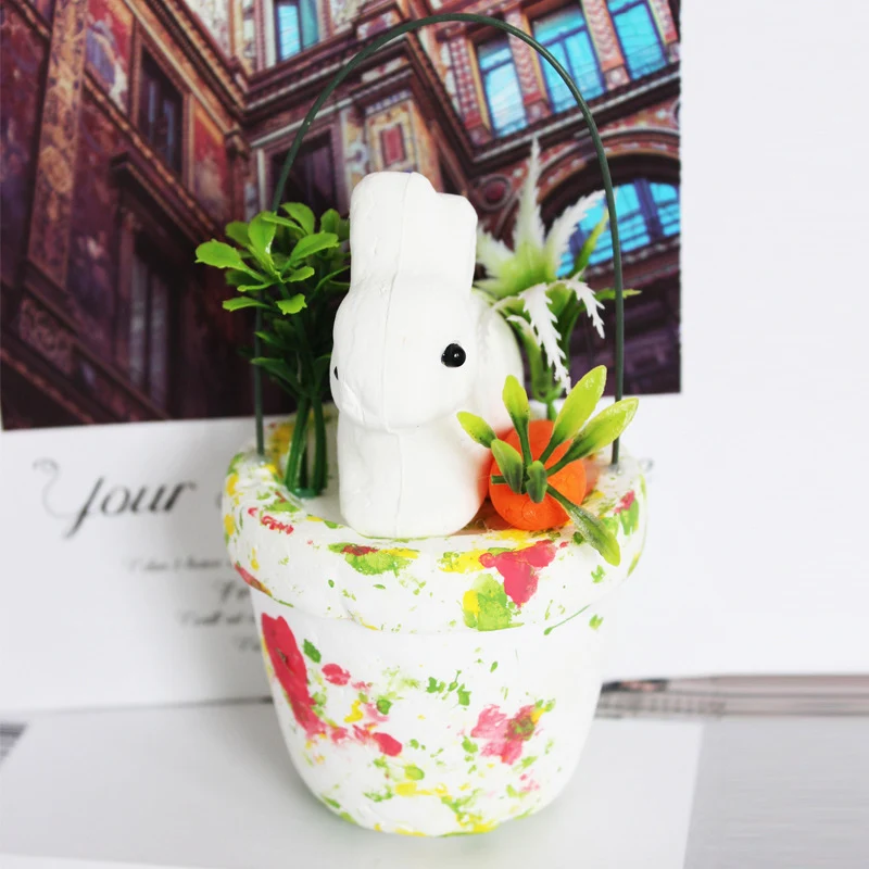 Dekorativer Osterhase Blumentopf Brehn