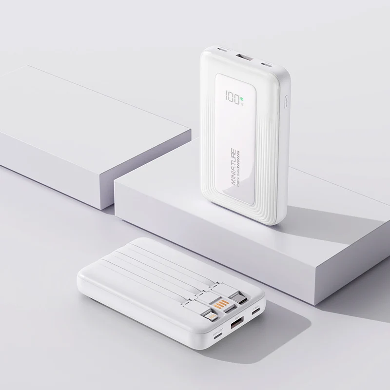 Tragbare Powerbank mit digitaler Kapazitätsanzeige und zwei USB-Anschlüssen Skanto
