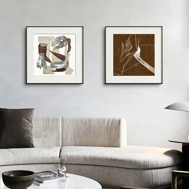 Abstrakte Kunst gerahmter Druck