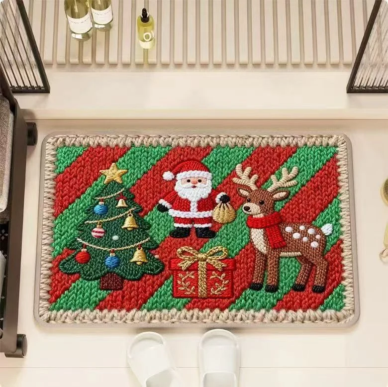 Launische holiday-themed Badematte