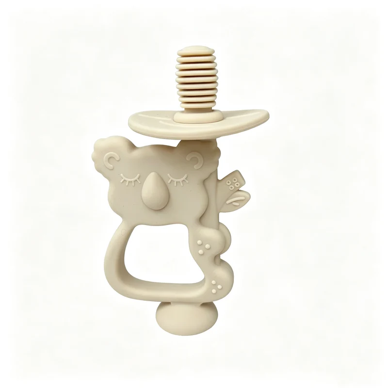Silicone Koala Beißring mit gerippter Nippel und ergonomischem Griff