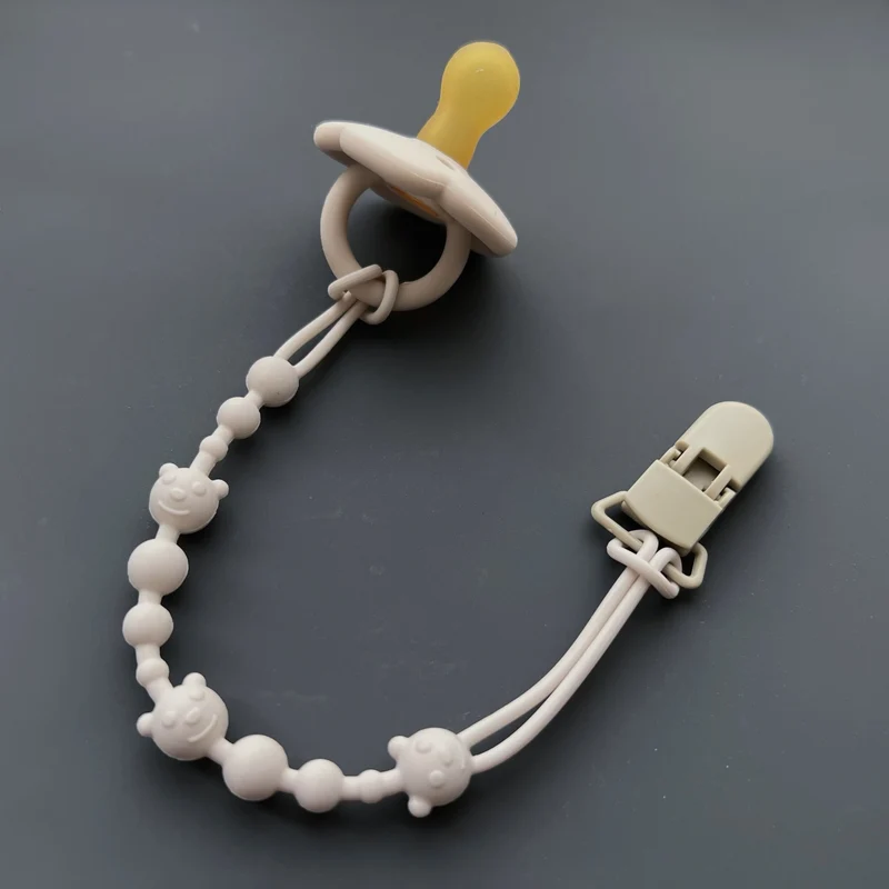 Silikonperlen Schnullerkette mit Sicherheitsverschluss
