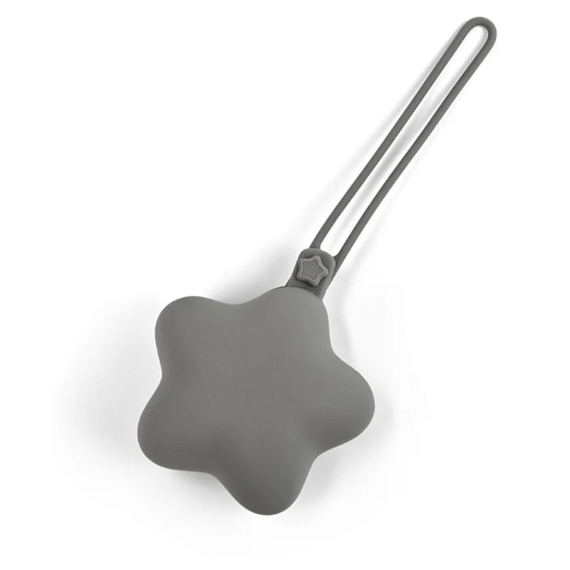 Weicher Silikon-Mini-Beutel Schlüsselanhänger in Sternform mit elastischer Schlaufe