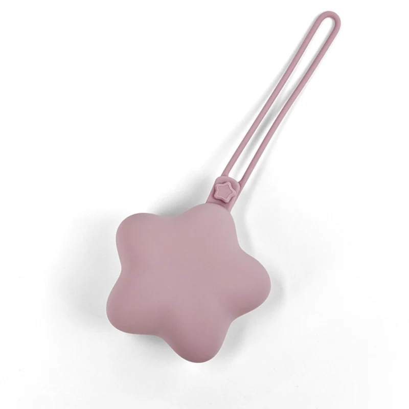 Weicher Silikon-Mini-Beutel Schlüsselanhänger in Sternform mit elastischer Schlaufe