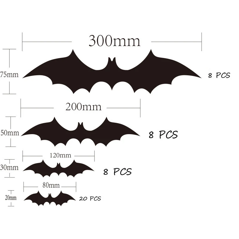 Dekoratives Bat Wandkunst-Set Brehn