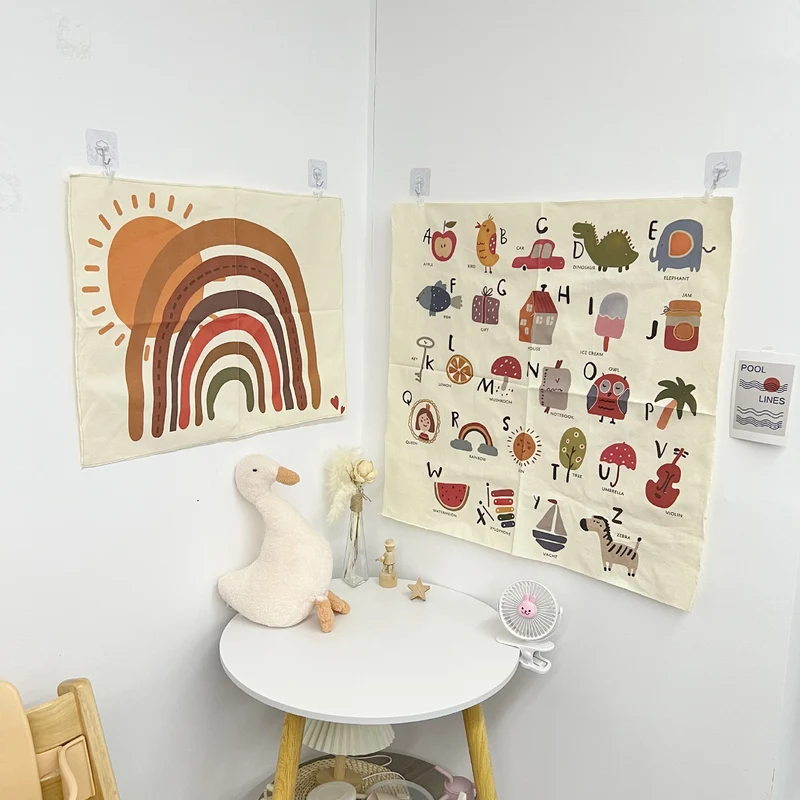 Retro Rainbow Baumwolle Wandbehang Teppich
