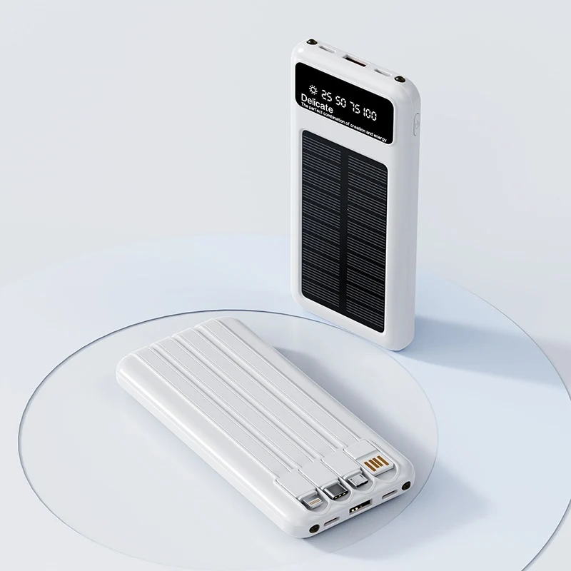 Solarbetriebene Powerbank mit Digitalanzeige und innovativer Schnellladefunktion Skanto