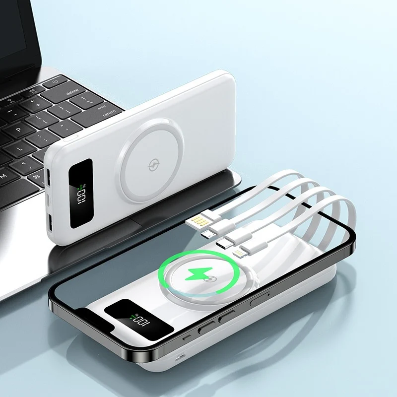 Powerbank mit kabelloser Ladefunktion von Skanto