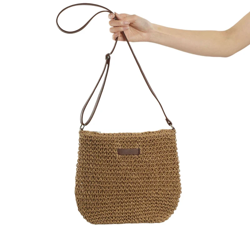 Handgefertigte Rattan-Crossbody-Tasche Skanto
