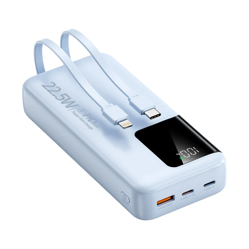 Powerbank mit zwei Schnellladeanschlüssen und digitaler Kapazitätsanzeige Skanto