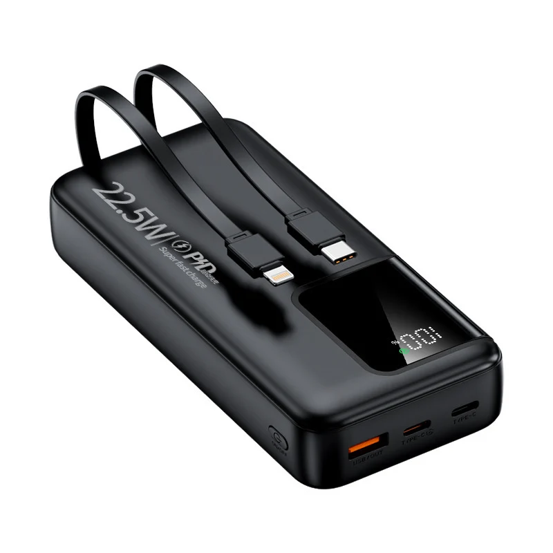Powerbank mit zwei Schnellladeanschlüssen und digitaler Kapazitätsanzeige Skanto