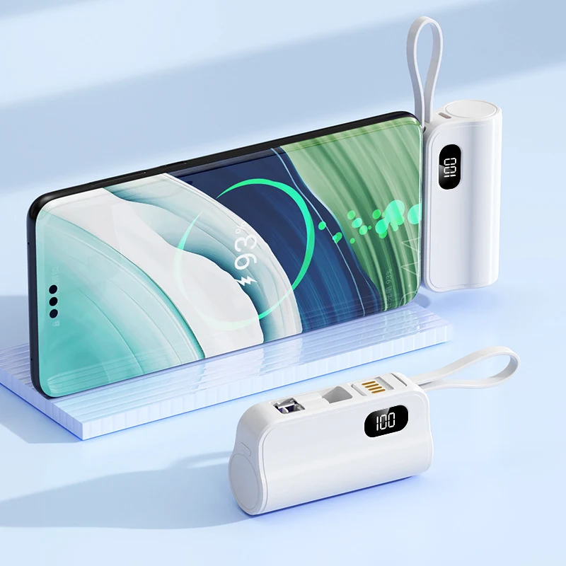 Mini-Powerbank mit Schnellladeanschluss und vielseitigen Funktionen Skanto
