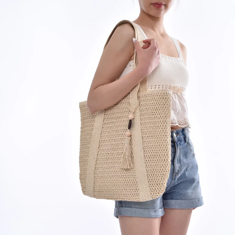 Elegante und luftige Basttraum Tasche Skanto