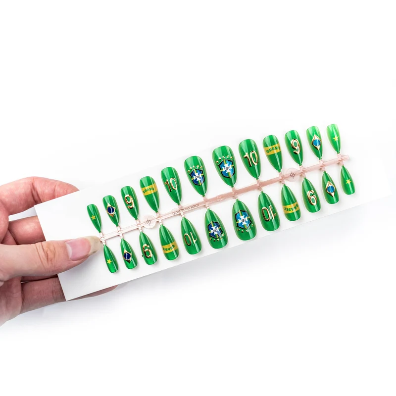 Fußball-Themen Press-On Nagelkunst Set