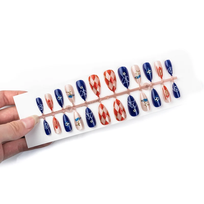Fußball-Themen Press-On Nagelkunst Set