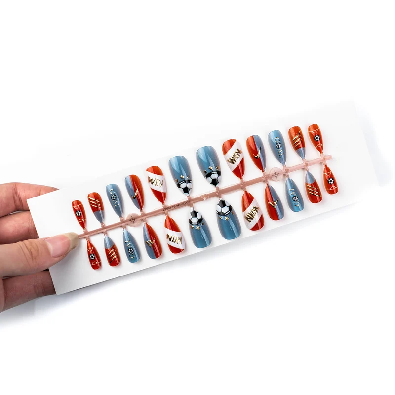 Fußball-Themen Press-On Nagelkunst Set