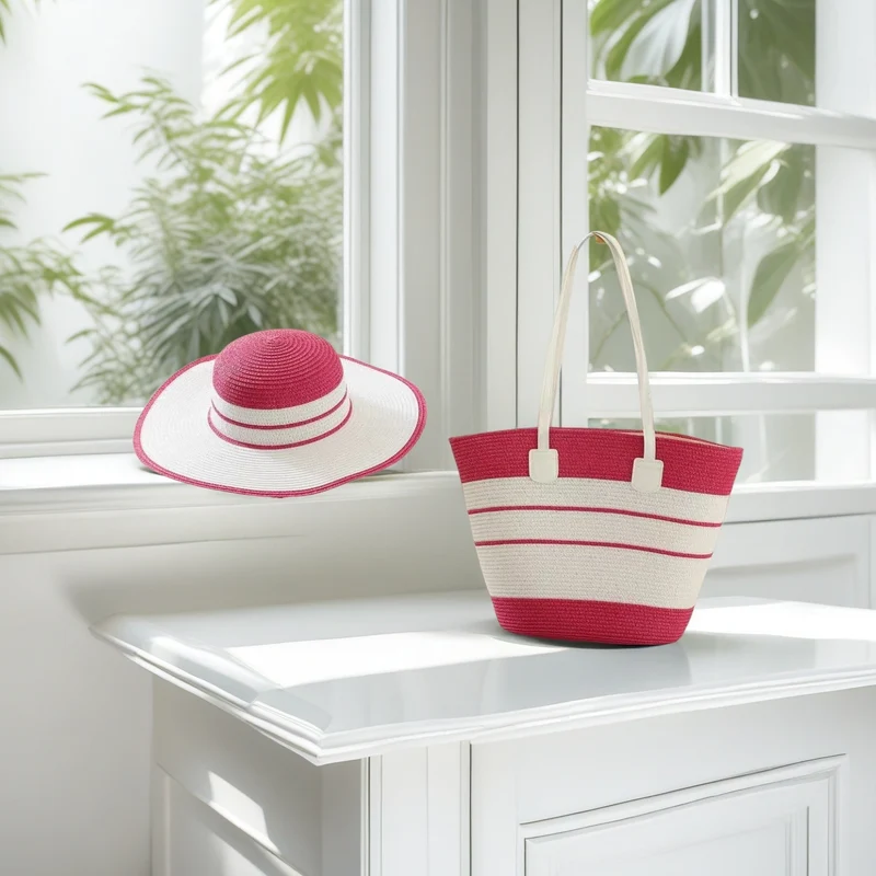 Strandtasche und Sonnenhut Skanto