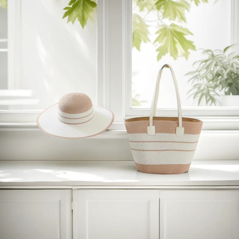Strandtasche und Sonnenhut Skanto